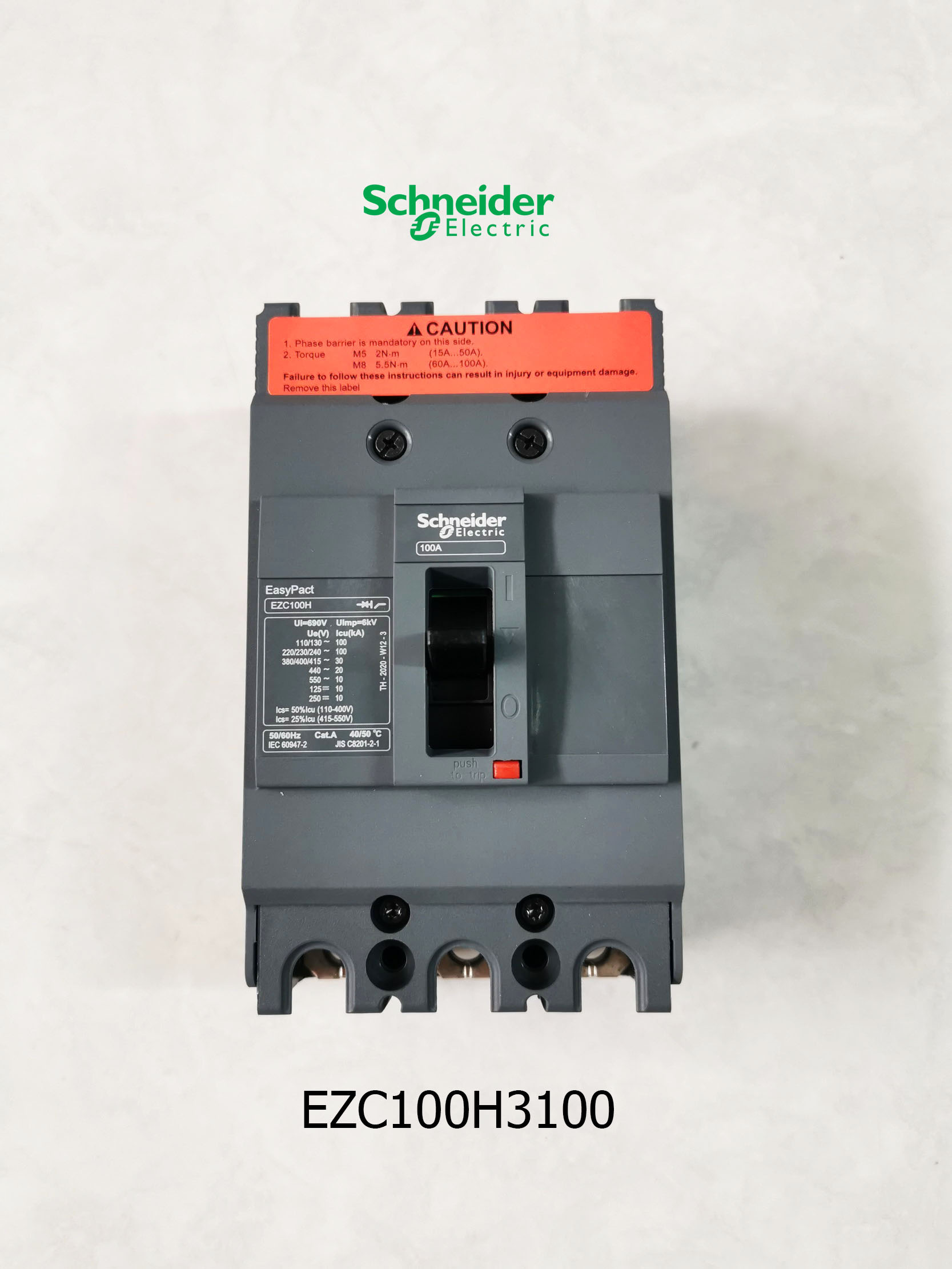 SCHNEIDER เมนเบรกเกอร์รุ่น EZC100H3100 3 เฟส 3P 100A 30kA