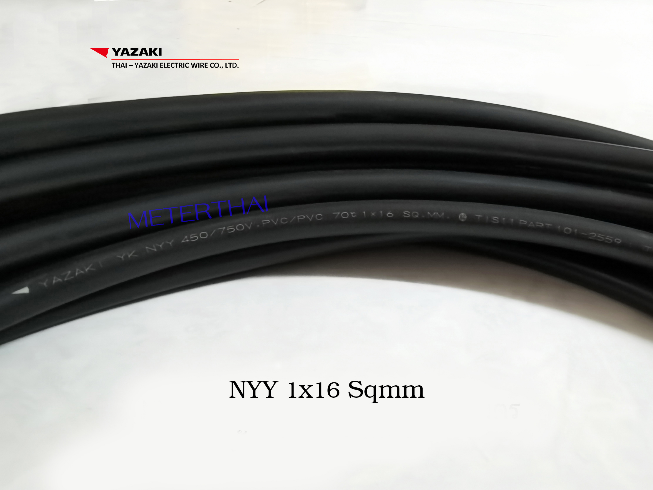 THAI YAZAKI สาย NYY 1x16 Sqmm ตัดยาว 100 เมตร หรือเลือกความยาวได้ครับ